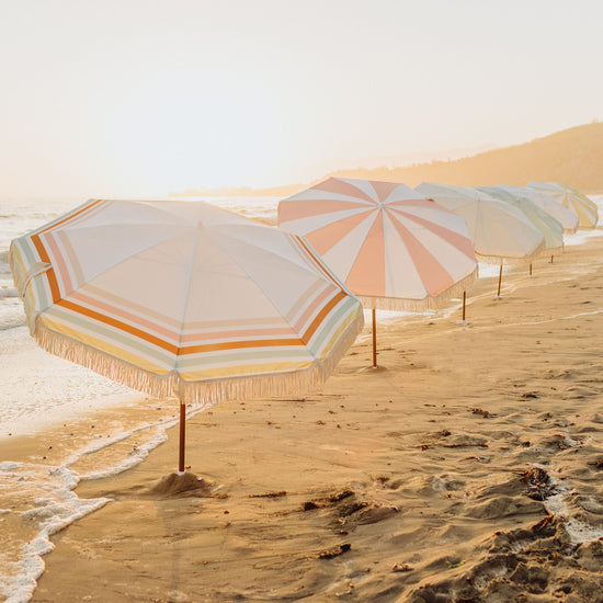 Summerland Beach Umbrella - Waikiki Stripes